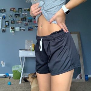 Black athletic shorts
